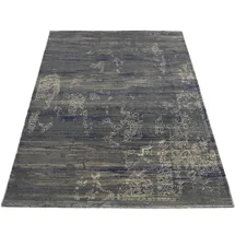 Musterring Teppich MUSTERRING "WAVE KONTURA", grau (grau, blau), B:200cm H:9mm L:300cm, Polypropylen, Teppiche, Teppich, exlcusive MUSTERRING DELUXE COLLECTION kuscheliges Microfaser Garn