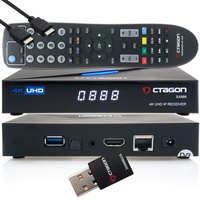 OCTAGON SX888 4K UHD IP H.265 HEVC Smart TV Set-Top Box - Sat to IP TV Receiver, Media Server, DLNA, YouTube, Web-Radio, App iOS & Android App, gratis EasyMouse HDMI-Kabel + 300 Mbit/s WLAN Adapter