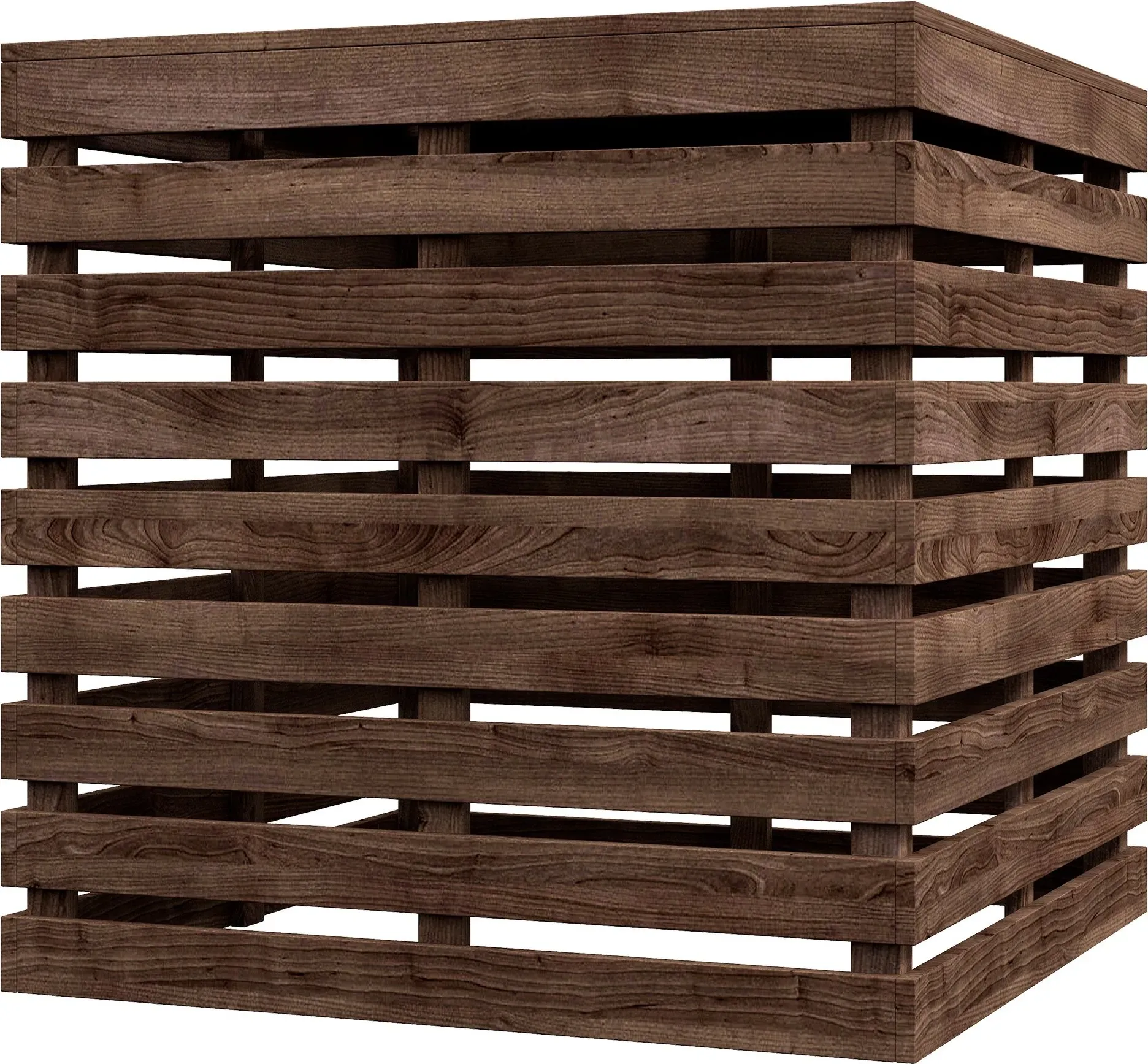 Outsunny Beistelltisch mit Außenlagerbox 3 in 1 für Schirmständer aus Holz, Schirmständerverstecker, dim. 50L x 50B x 50Hcm, braun   Aosom