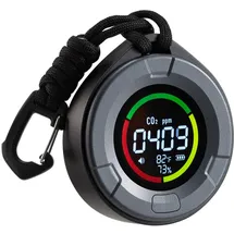 Vevor Tragbarer CO2 Melder, Mini CO2 Messgerät mit Temperatur-& Feuchtigkeitsanzeige, 400-5000 PPM, Luftqualitätsprüfer, NDIR-Sensor, Kohlendioxid-Detektor, CO2-Sensor für Zuhause, Büro, Auto