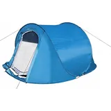 Kounga Pop-Up 2 Personen Zelt Blau für Camping und Reisen