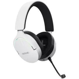 Trust GXT 491W Fayzo Headset Bluetooth + 2.4 GHz, 7.1 Surround Sound, 22H Akkulaufzeit, 35% Recyclingkunststoff RGB Over-Ear Kopfhörer Kabellos Bluetooth PC PS5 PS4 Switch, Weiß