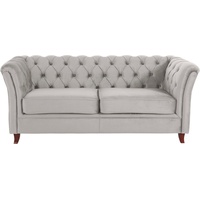 Home Affaire Chesterfield-Sofa »Reims«, mit echter Chesterfield-Knopfheftung, hochwertige Verarbeitung grau