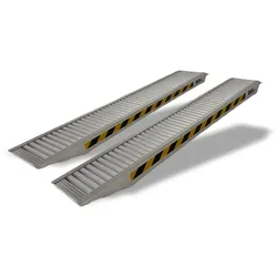 TRUTZHOLM 2 x Schwerlastrampen 212cm Traglast 3800kg/Paar Alu grau geriffelt ...