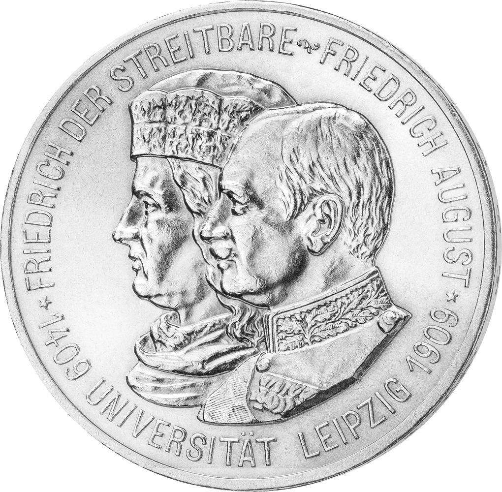Deutsches Kaiserreich 5 Mark 1909 Universität Leipzig