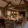 ETC Shop Hängeleuchte 5-flg. 100 cm Landhaus Holzoptik braun Metall rostfarben