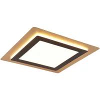 Trio LED Deckenleuchte Morgan 46 W Schwarz-Gold 4,2 x 45 x 45 cm