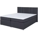 Boxspringbett - grau - H3 - Bonell-Federkern - 180x200 cm Doppelbett Polsterbett