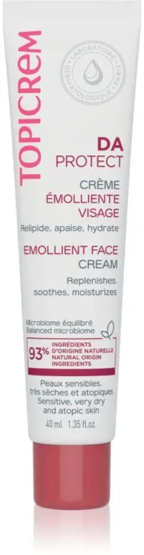 Topicrem DA Emollient Face Cream weichmachende Creme für trockene bis atopische Haut 40 ml