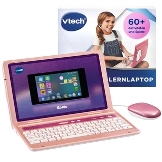 Vtech Genio Lernlaptop pink – Lerncomputer mit Internetzugang, Textprogramm und Lerninhalten zu Buchstaben, Wörtern, Mathe, Logik u. v. m. – Für Kinder von 5-12 Jahren