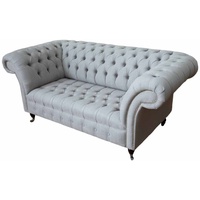 JVmoebel Chesterfield-Sofa, Sofa Chesterfield Couch Zweisitzer Sofas Wohnzimmer Klassisch Design grau