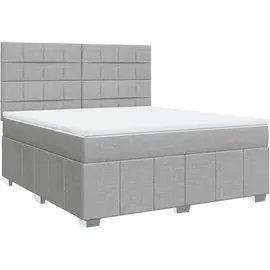vidaXL Boxspringbett 180 x 200 cm Hellgrau