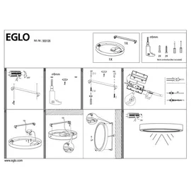 EGLO ARGOLIS-Z 1 rund schwarz/weiß
