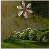 Spetebo Metall Windblume selbstleuchtend - H 80 cm -
