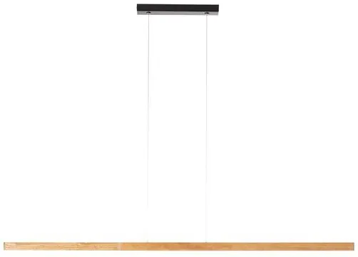 Brilliant LED Holz Pendelleuchte Ainara 24W 2400lm 3000K Warmweiß mit Touchdimme...