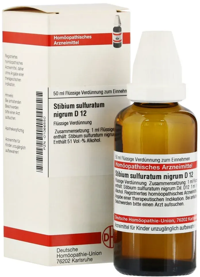 Stibium Sulfuratum Nigrum D 12 Dilution 50 ml