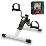 Jiubiaz Mini Heimtrainer Fahrrad Cardiotraining Radfahren Indoor Bike Speedbike Home LCD - Schwarz