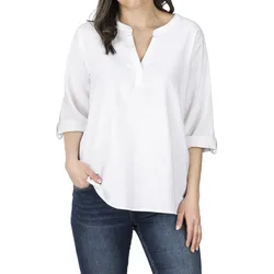 DENIMFY Leinenbluse Damen Sommer leicht Regular Fit DFSara Regular Fit XL