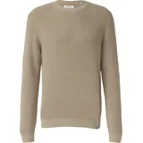 s.Oliver Strickpullover mit Crew Neck und Strukturmuster Beige XL