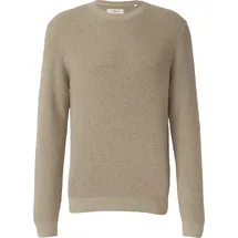 s.Oliver Strickpullover mit Crew Neck und Strukturmuster Beige XL