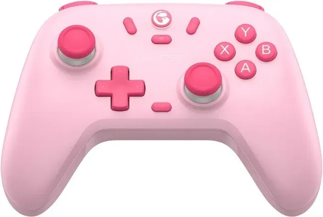 GameSir T4 Nova Lite Rouge-Pink Multiplattform-Gaming-Controller mit Tri-Mode-Konnektivität für Nintendo Switch / Android / iOS / Windows PC / Steam