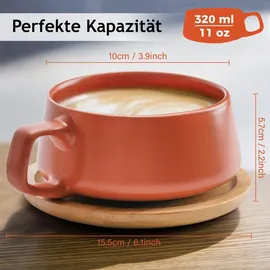 MiaMio Kaffeetasse 0,32 l Beige 4 St.
