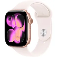 Apple Watch Series 11 GPS 46mm Rose Gold Aluminium Sport Band light blush S/M