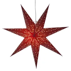 Papierstern Galaxy - Sternenbilder - hängend - 7-zackig - 60 cm - inkl. E14 Fass...