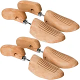 Tectake tectake® 2 Paar Schuhspanner aus Lotusholz, Verhinderung von Gehfalten, gute Luftzirkulation