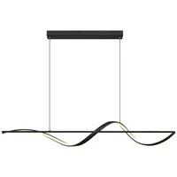 GLOBO Led-Hängeleuchte, Opal, schwarz - LBH 120x20x150 cm