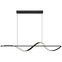 GLOBO Led-Hängeleuchte, Opal, schwarz - LBH 120x20x150 cm