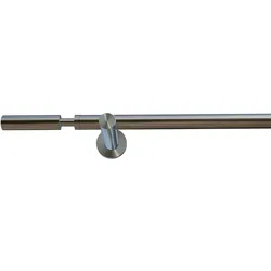 Gardinenstange INDEKO "Pretoria", silber (edelstahlfarben), L:400cm, Eisen, Gardinenstangen