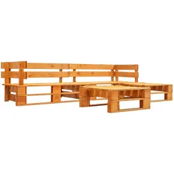 vidaXL 4-tlg. Garten-Paletten-Sofagarnitur Holz Honigbraun