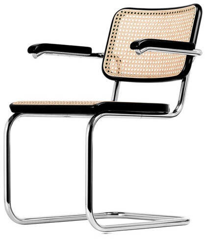 Thonet Freischwinger S64 braun, Designer Marcel Breuer, 83x58x61 cm