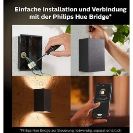 Philips Resonate Outdoor Wandleuchte schwarz