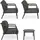 BIZZOTTO Miravet Garten-Lounge-Set Aluminium grau/grün