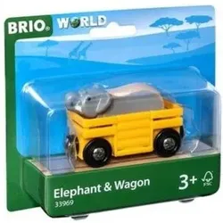 BRIO 63396900 Tierwaggon Elefant