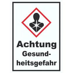 Schild Gesundheitsgefahr Sensibilisierung der Atemwege hochkant A4 (210x297mm)