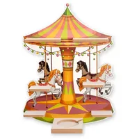 Kreative Feder Kinderregal MUSIKBOX-REGAL Karussell, für TONIE-BOX und TONIES inkl. 40 Metallplättchen bunt