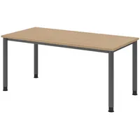 Bümö Schreibtisch Eiche, Nachbildung,Eiche, Rechteckig, 160x74x80 cm, FSC Mix,