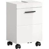 Möbel Boss Waschbeckenunterschrank Nova 40 x 58 x 30 cm Weiß Hochglanz