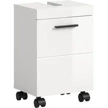 Möbel Boss Waschbeckenunterschrank Nova 40 x 58 x 30 cm Weiß Hochglanz