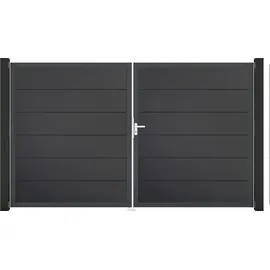 GROJA Gartentor 300 x 180 cm Anthrazit/Kunststoff