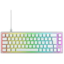 Cherry Xtrfy K5V2 Compact, Transparent White, LEDs RGB, hot-swap, MX2A RGB RED, USB, DE (CX-K5V2-RGB-CPT-TPWHITE-R-GER)