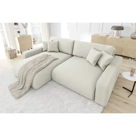 s-style möbel Leon Ecksofa mit Bettfunktion und Bettkasten Beige