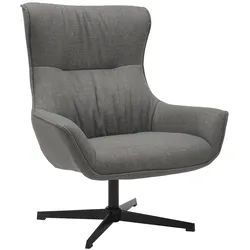SalesFever Sessel Strukturstoff - Schwarz
