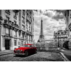 Fototapete PAPERMOON "Paris Eiffel Tower", bunt (mehrfarbig), B:4m L:2,6m, Vlies, Tapeten