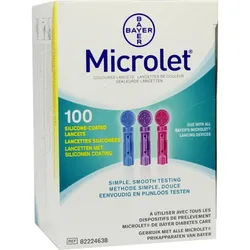 MICROLET Lanzetten farbig 100 St Lanzetten