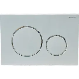 Geberit Sigma20 Betätigungsplatte weiß/hochglanz verchromt