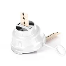Feuerhand Brenner mit Docht für Sturmlampe 276 Ø 5,5 cm verzinkt weiß
